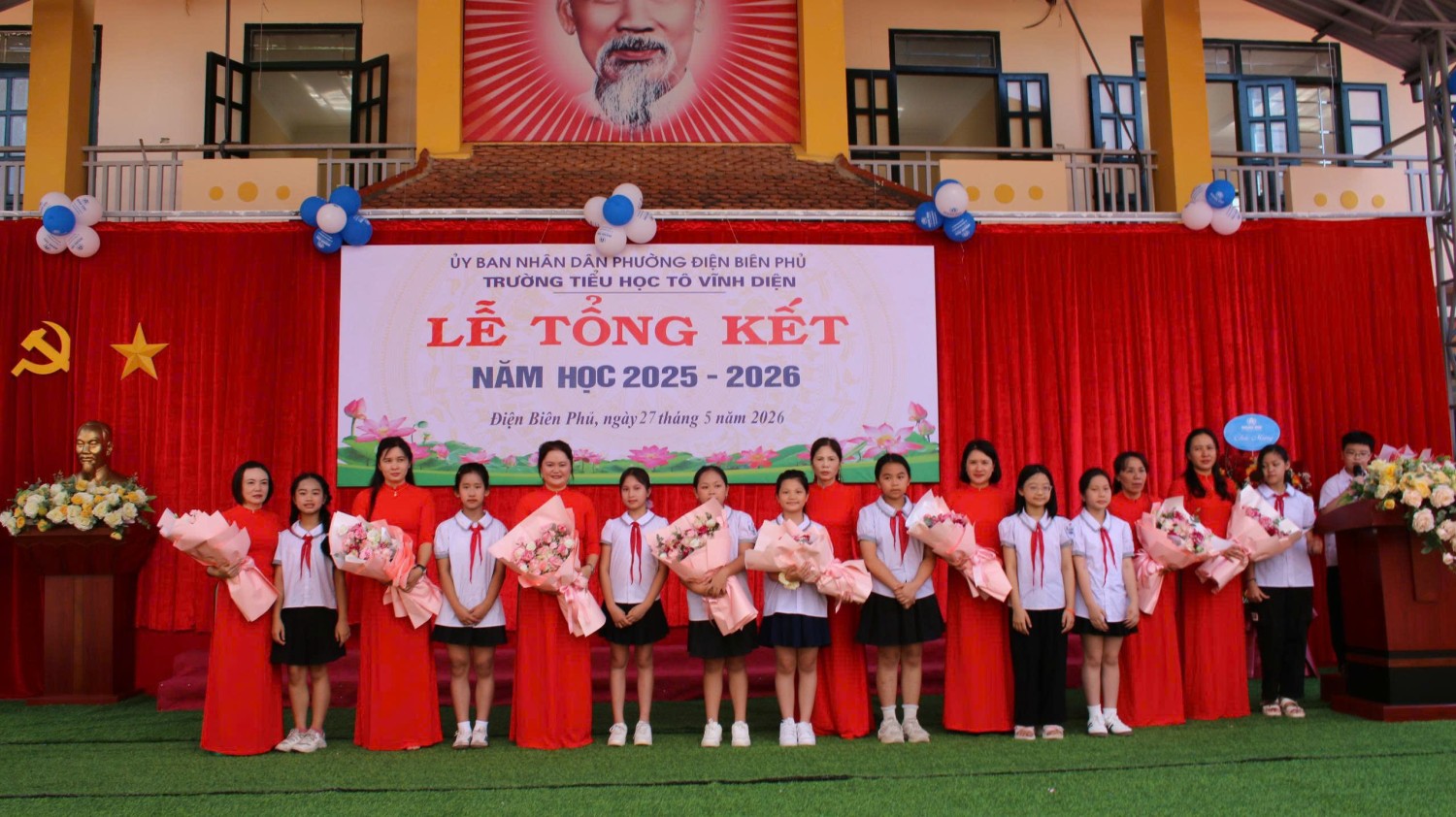 LỄ TỔNG KẾT NĂM HỌC 2025 – 2026 LONG TRỌNG VÀ TRANG NGHIÊM CỦA TRƯỜNG TIỂU HỌC TÔ VĨNH DIỆN